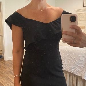 Speechless size 13 off/on shoulder black cocktail dress